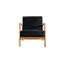 Classic Mid-Century Modern Accent Chairs, Open Framed Armchair With Cushioning