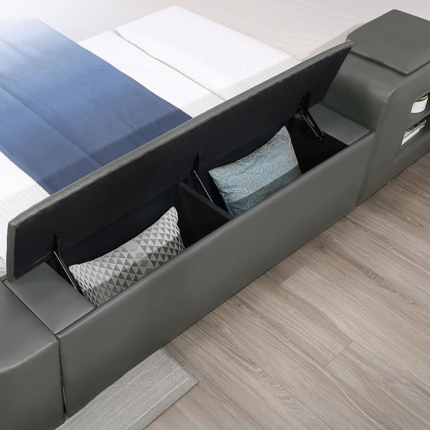 Zoya - Smart Multifunctional Bed, Built In Bluetooth Speakers, USB Charging