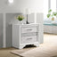 Transitional 2 Drawer Nightstand With Hidden Jewelry Tray