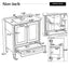 Freestanding Vanity With 1 Drawer & 2 Soft Close Doors With Door Mounted Storage