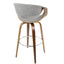 Curvini Mid - Century Modern Fixed Height Barstool With Swivel (Set of 2)