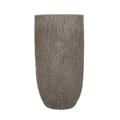 Magnesium Oxide Planter For Outdoor Use - Natural Wood