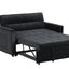 Maeve - Convertible Sleeper Loveseat With Tufting and Side Pocket - Black