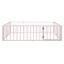 Metal Floor Bed Frame With Fence And Door