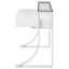 Serrano - 2 Drawer Writing Desk With Polished And Tempered Glass Hutch - Glossy White