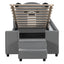 Upholstered Daybed With Bear Shaped Headboard, Hydraulic System And Breathable Fence