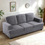 Modern Sofa, Comfortable 3 Seater Couch With Deep Seating, Loose Back Cushions, Wide Arms