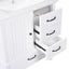 30" Bathroom Vanity With Sink, 3 Drawers, Adjustable Feet