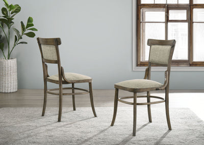 Bistro - Wide Dining Chair With Cushion (Set of 2) - Vintage Walnut