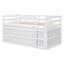 Loft Bed With Retractable Writing Desk And 4 Drawers, With Lateral Portable Desk And Shelves