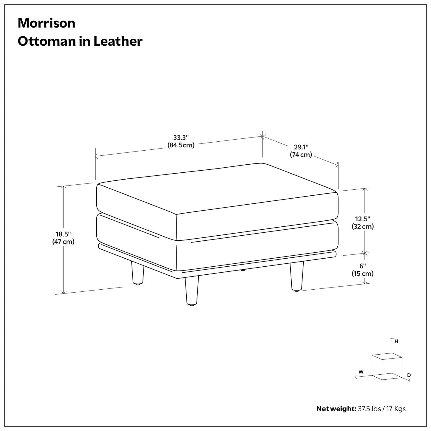 Morrison - Handcrafted Ottoman