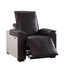 Misezon - Top Grain Leather Power Motion Recliner - Dark Brown