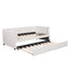 Upholstered Daybed With Ergonomic Design Backrest