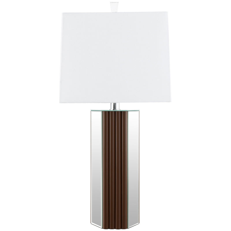 Echolls - Lamp With Scalloped Accents And Mirror Detail
