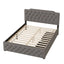 Upholstered Platform Bed With 2 Drawers And 2 Sets Of USB Ports On Each Side, Fabric