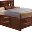 Modern Design Storage Bed With Bookcase Headboard