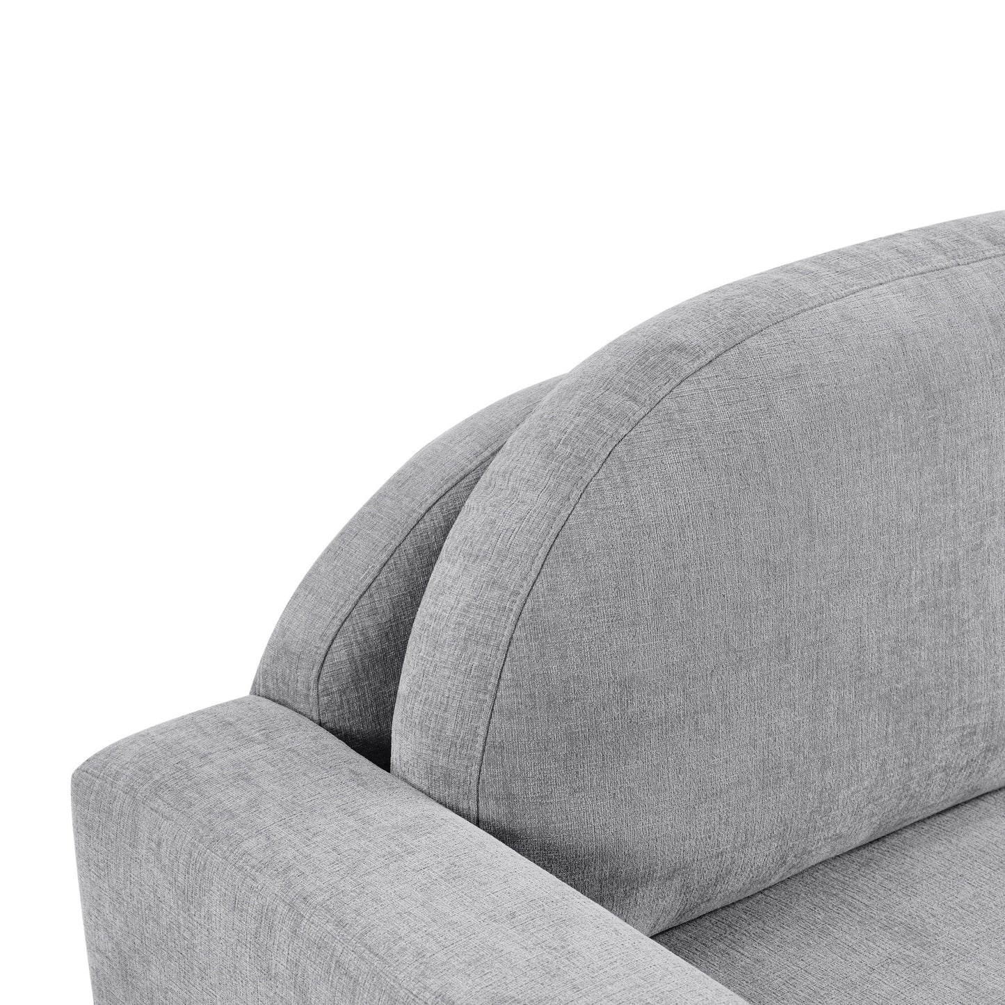 Modern 3 Seater Sofa With Curved Backrest