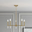 Courtyard - 5 Light Candle Chandelier - Clear / Gold
