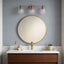 Luster - 3 Lights Vanity With Clear For Bathrooms Above Mirror Wall Lamp Satin - Clear / Gold