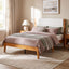 Platform Bed Frame With Upholstered Headboard, Slat Support