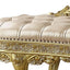 Cabriole - Synthetic Leather Bench - Gold