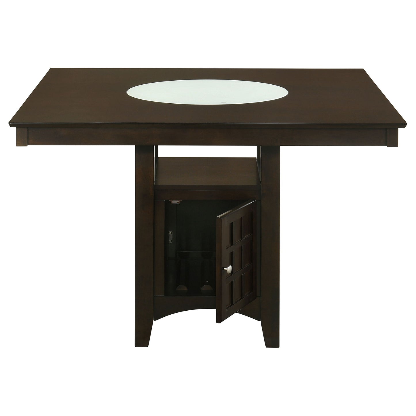 Tolland - Counter Height Dining Table With Storage Pedestal - Cappuccino