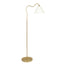 Majestic - Ring Base Curved Floor Lamp With Triangle Drum Shade - Gold / White