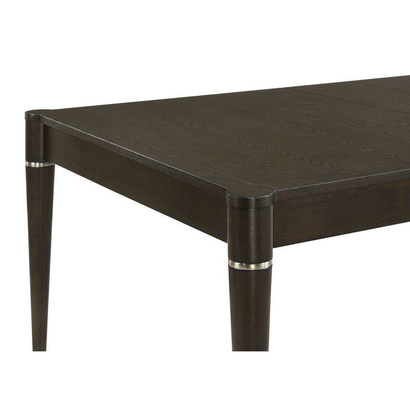 Blakely - Leaf Dining Table With Tapered Legs Accents - Ash Brown
