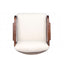 Outdoor Lounge Chair With Woven Backrest, Solid Wood Frame, Comfortable Cushions