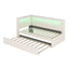 Upholstered Platform Bed With USB Ports And LED Belt