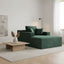 Convertible Chaise Lounge Chair With Wide Armrest & Throw Pillows