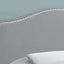 Full Size, Bed Headboard Only, Upholstered Transitional - Gray