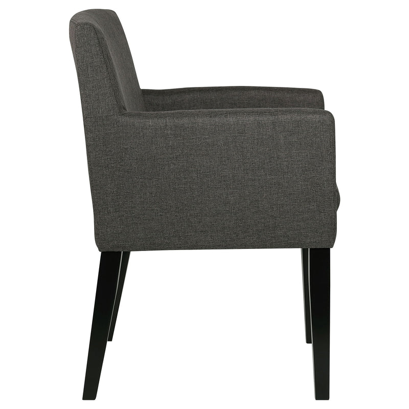 Yorkshire - Silla de comedor tapizada con reposabrazos acolchados (Juego de 2) - Gris