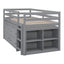 Loft Bed With Retractable Writing Desk And 4 Drawers, With Lateral Portable Desk And Shelves