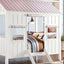 Spring - Full Bed - White / Pink