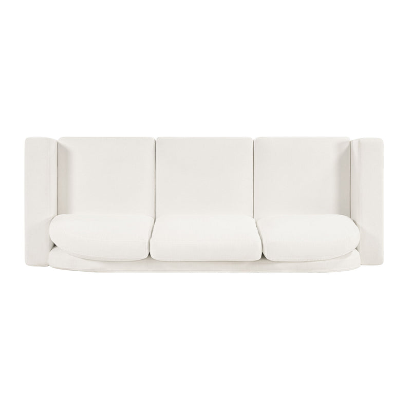 Modern 3 Seater Sofa With Curved Backrest