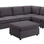 Cassia - 7 Seat Reversible Modular Sectional Sofa With Ottoman