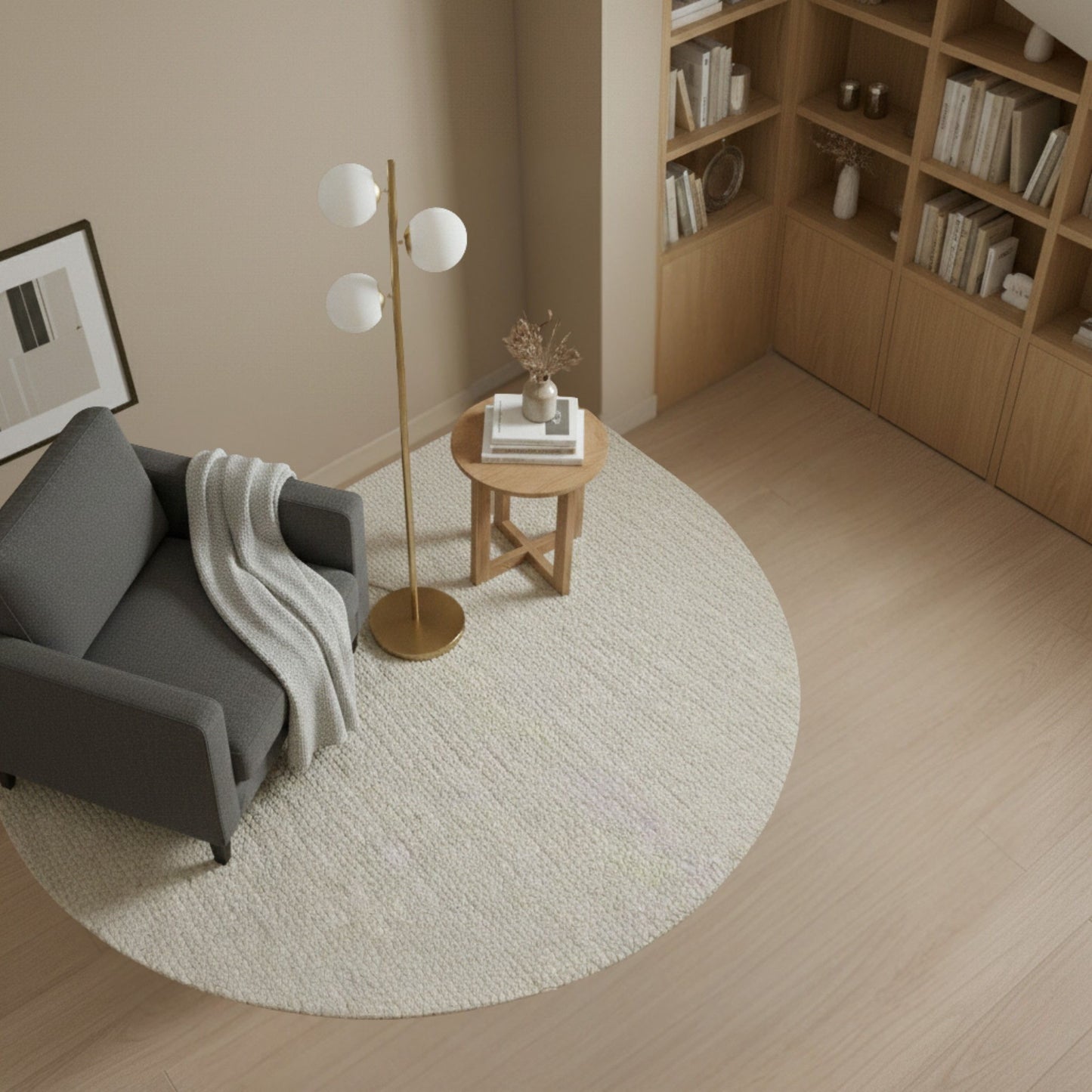 Brilliance - Modern Floor Lamp, Opal Shades And Round Base - Clear / Gold