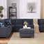 Lily - Sectional Sofa With Ottoman - Black