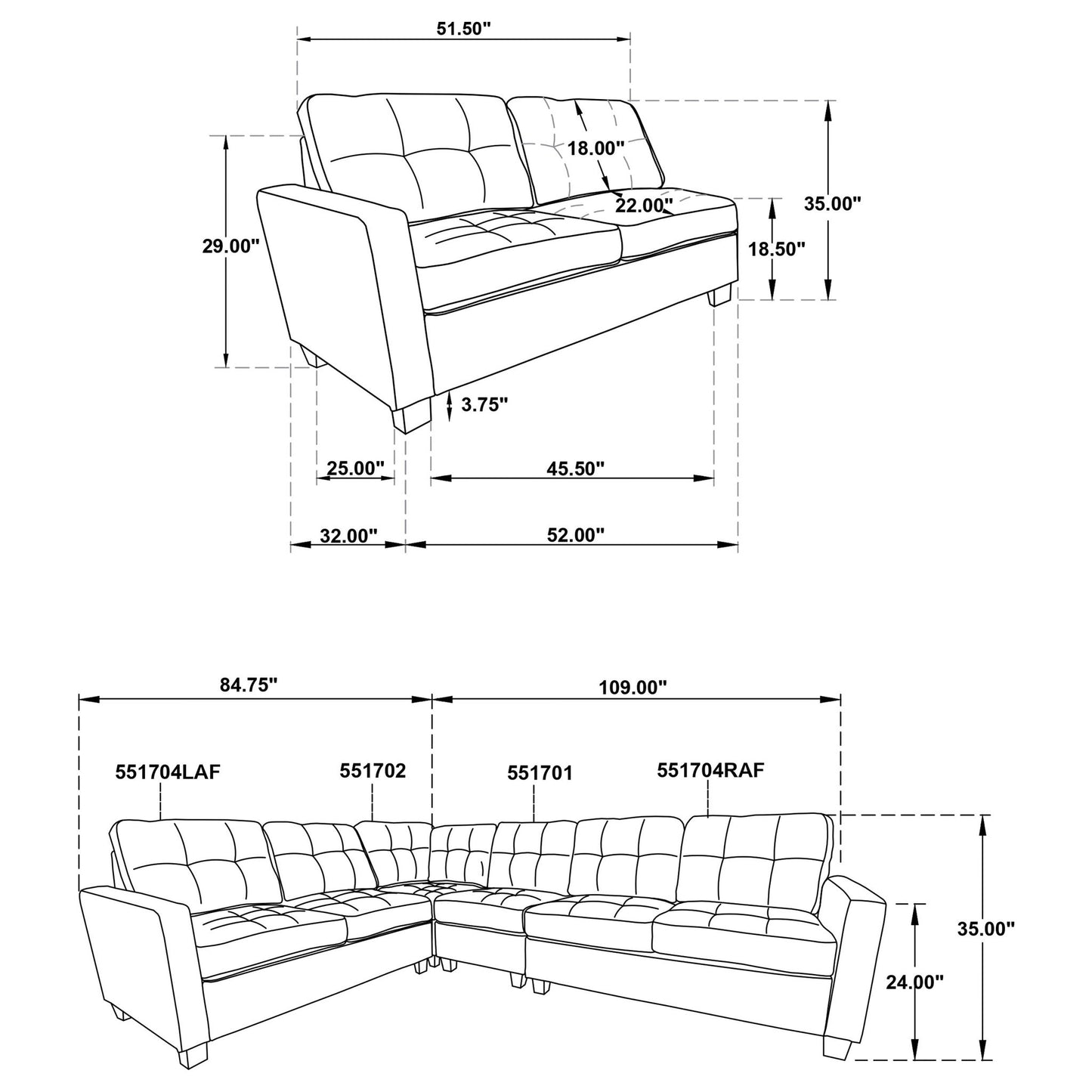 Creston - Upholstered Sectional Sofa