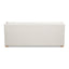 Ada - Flared Arm Contemporary Sofa With Lumbar Pillows - Flax White