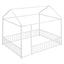 Metal Bed House Bed Frame With Fence