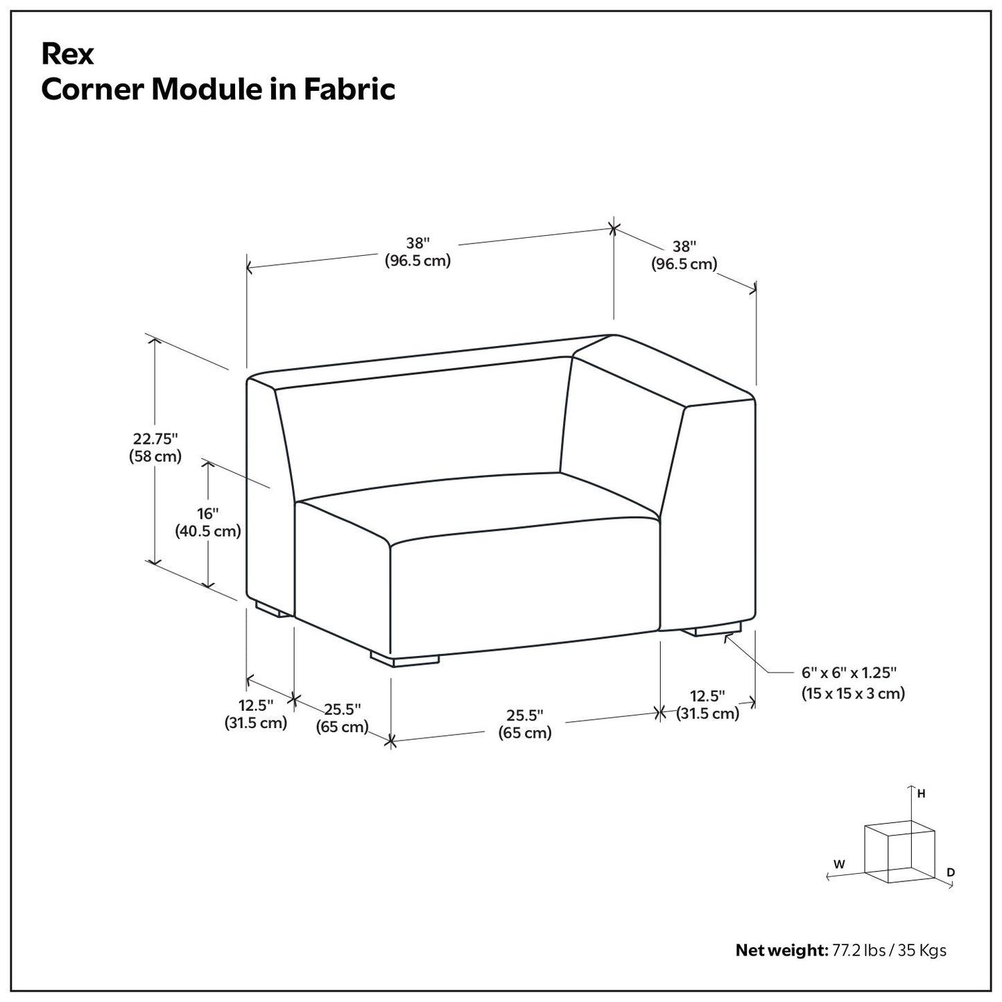 Rex - Corner Sofa Module