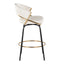 Jie - Fixed Height Contemporary Counter Stool With Swivel Round Footrest (Set of 2)