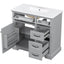 36" Bathroom Vanity With Sink, 2 Tip-Out Drawers, Soft Close Hinges