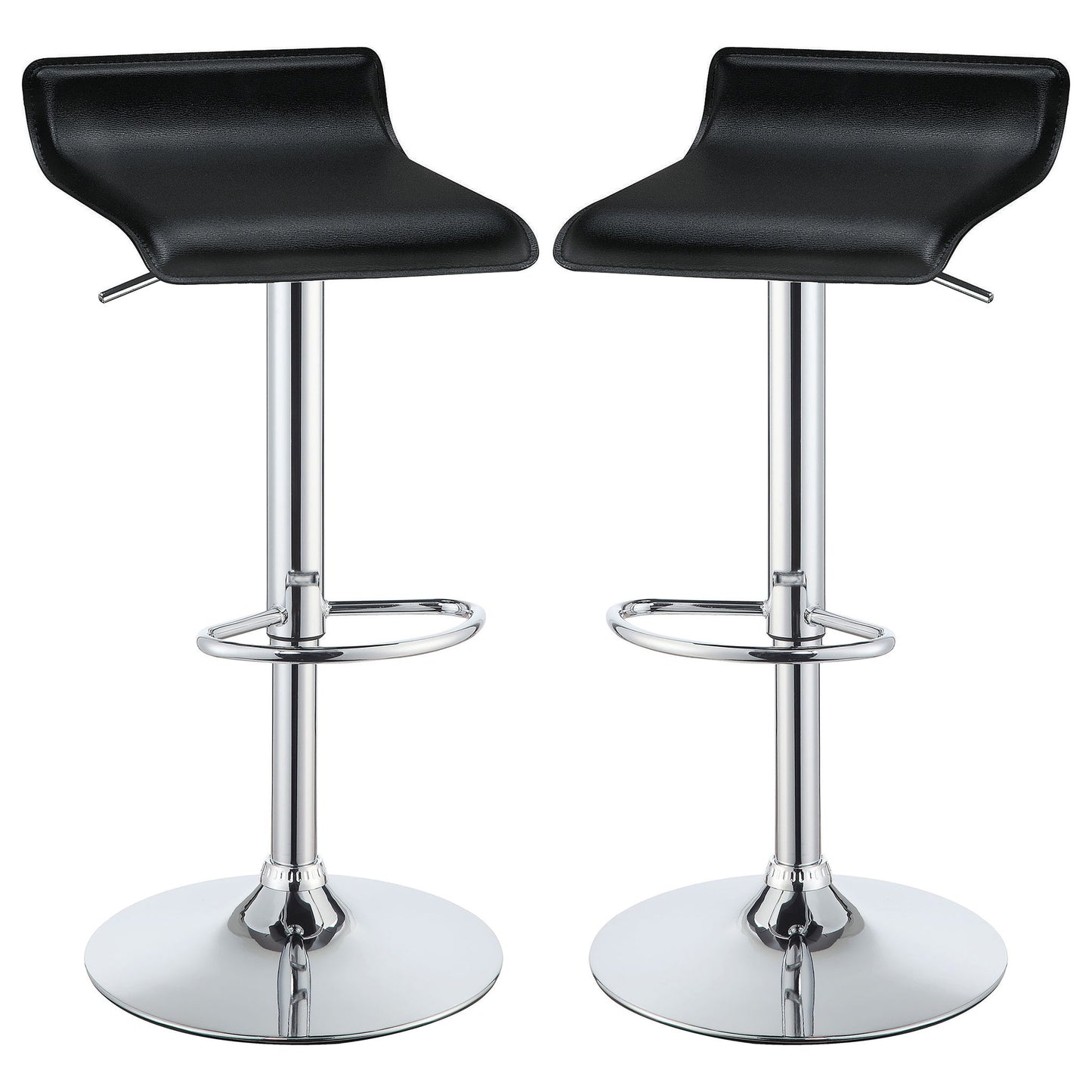 Backless Bar Stool With Adjustable Height - Black