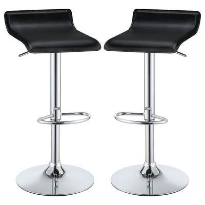 Backless Bar Stool With Adjustable Height - Black
