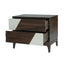 Japandi 2 Drawer Nightstand With Geometric Design