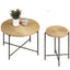 Coffee And End Table Set Waterproof Cover, Distressed Cylindrical Design, Legs Classic Rustic Charm (Set of 2)