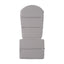 Outdoor Adirondack Chair Cushion With Water Resistant Fabric And Ties - Gray